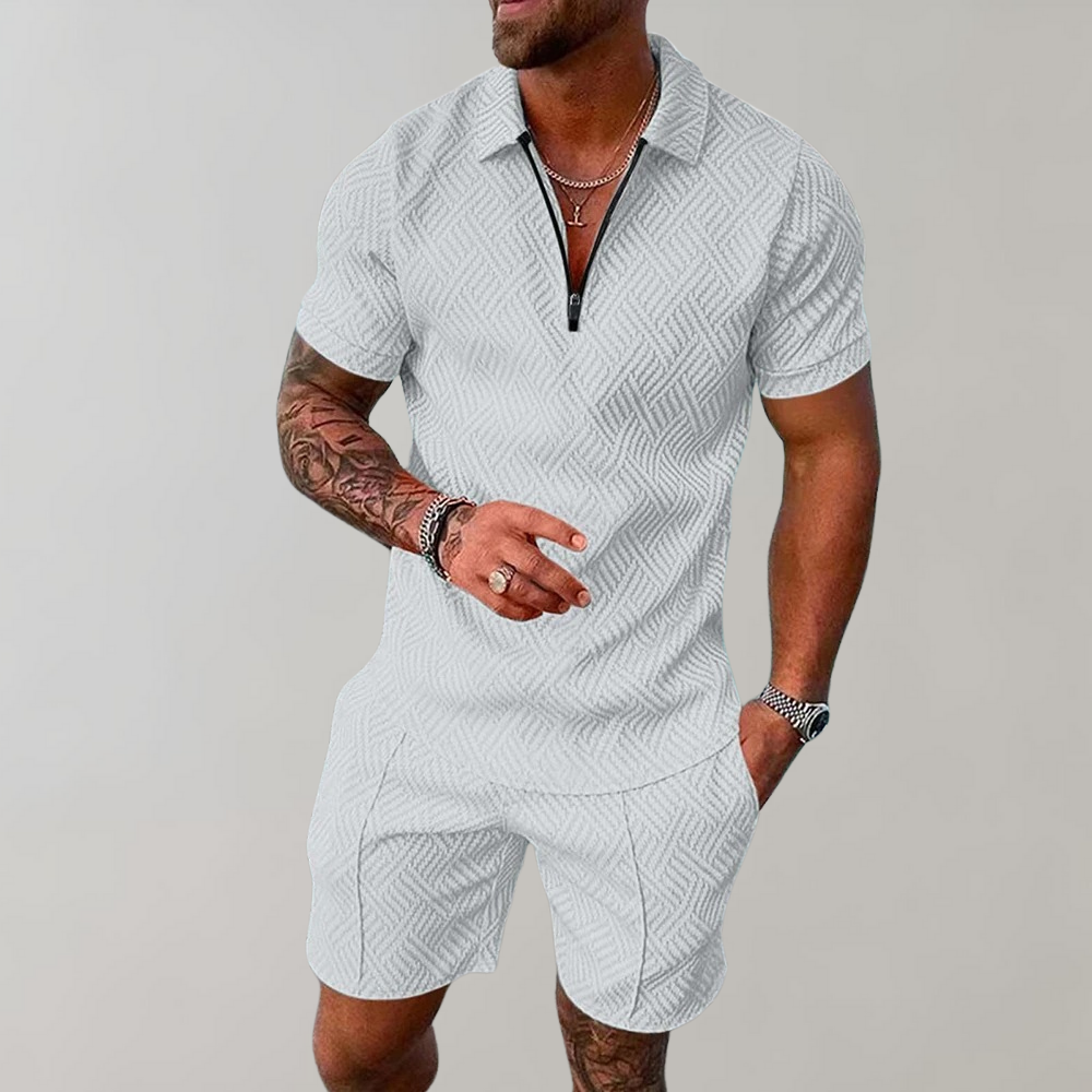 Alex - Stylish Men's Summer Set with Polo Shirt and Shorts