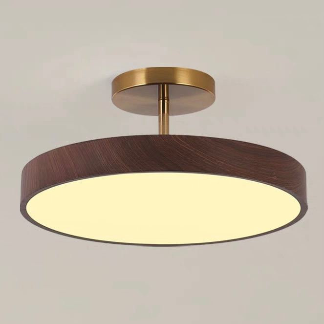 Suspora - Wood LED Ceiling Light Semi Flush Mount Fixture