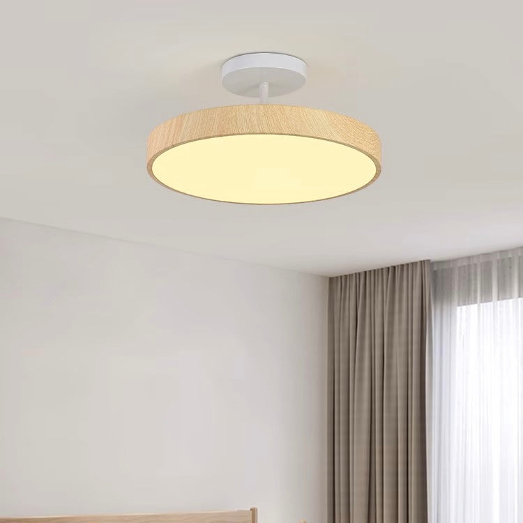 Suspora - Wood LED Ceiling Light Semi Flush Mount Fixture