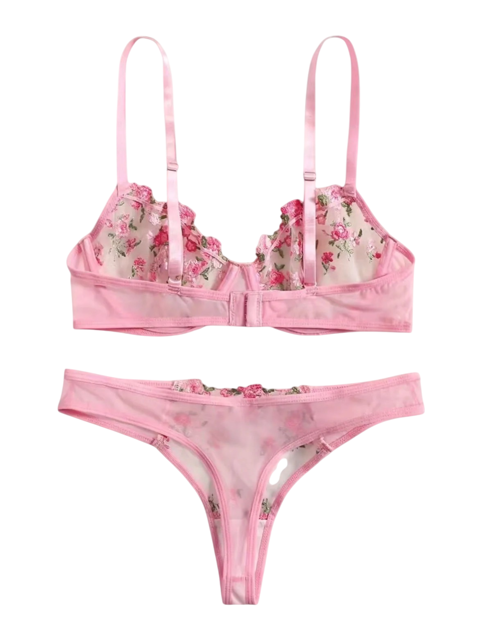 Stephanie - Enchanting Transparent Lingerie Set with Delicate Lace Details