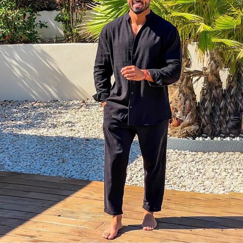 Jay - Minimalist Linen Set for Men with Lightweight Shirt and Trousers