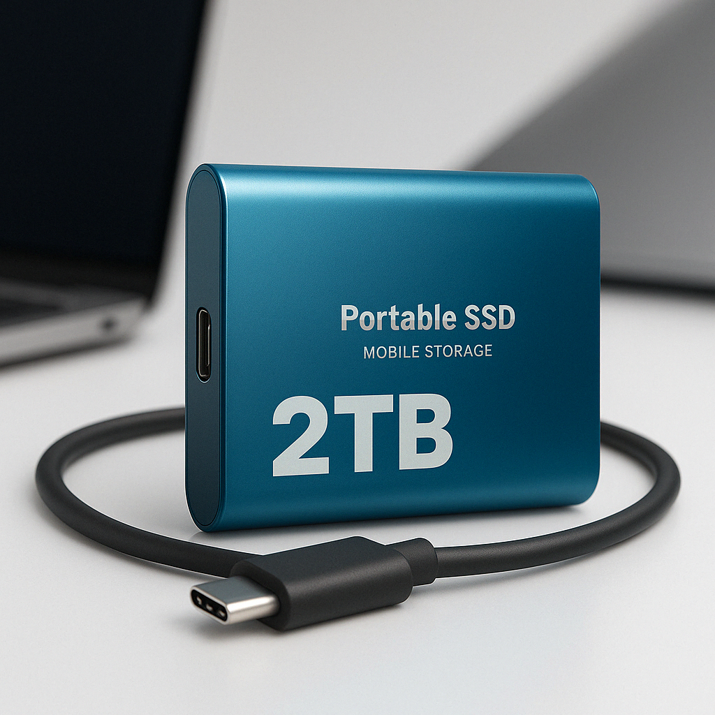 Bowlisca - Portable SSD External Drive 2TB Compact High Speed Storage