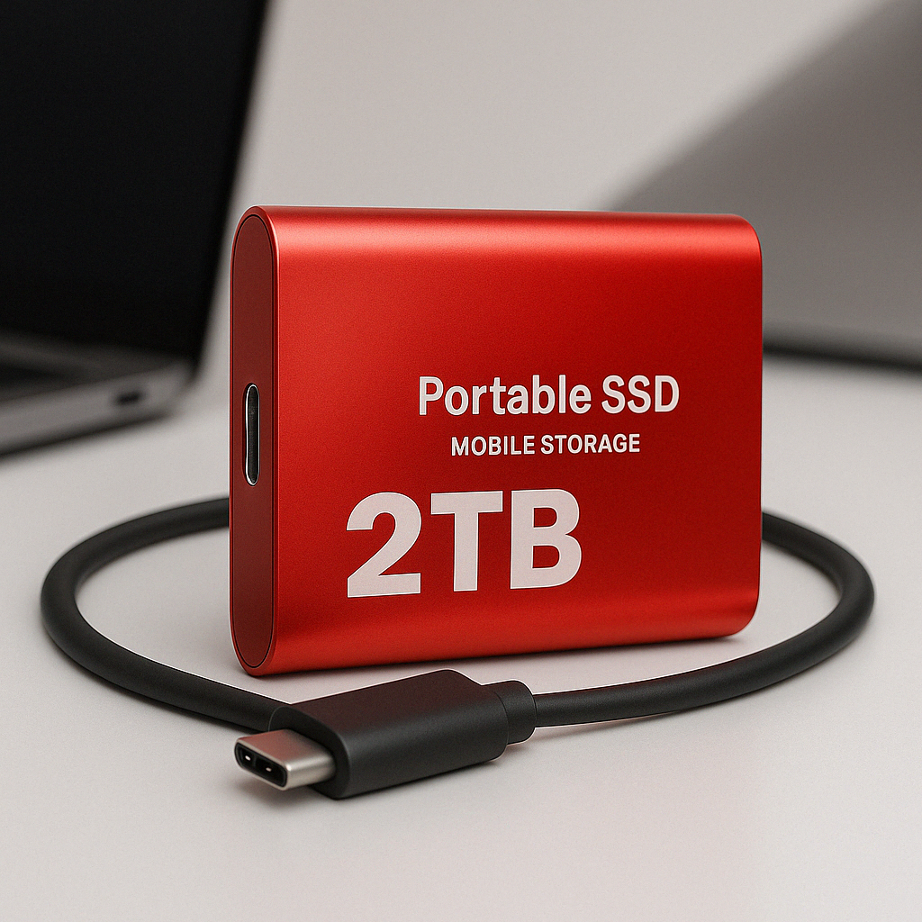 Bowlisca - Portable SSD External Drive 2TB Compact High Speed Storage