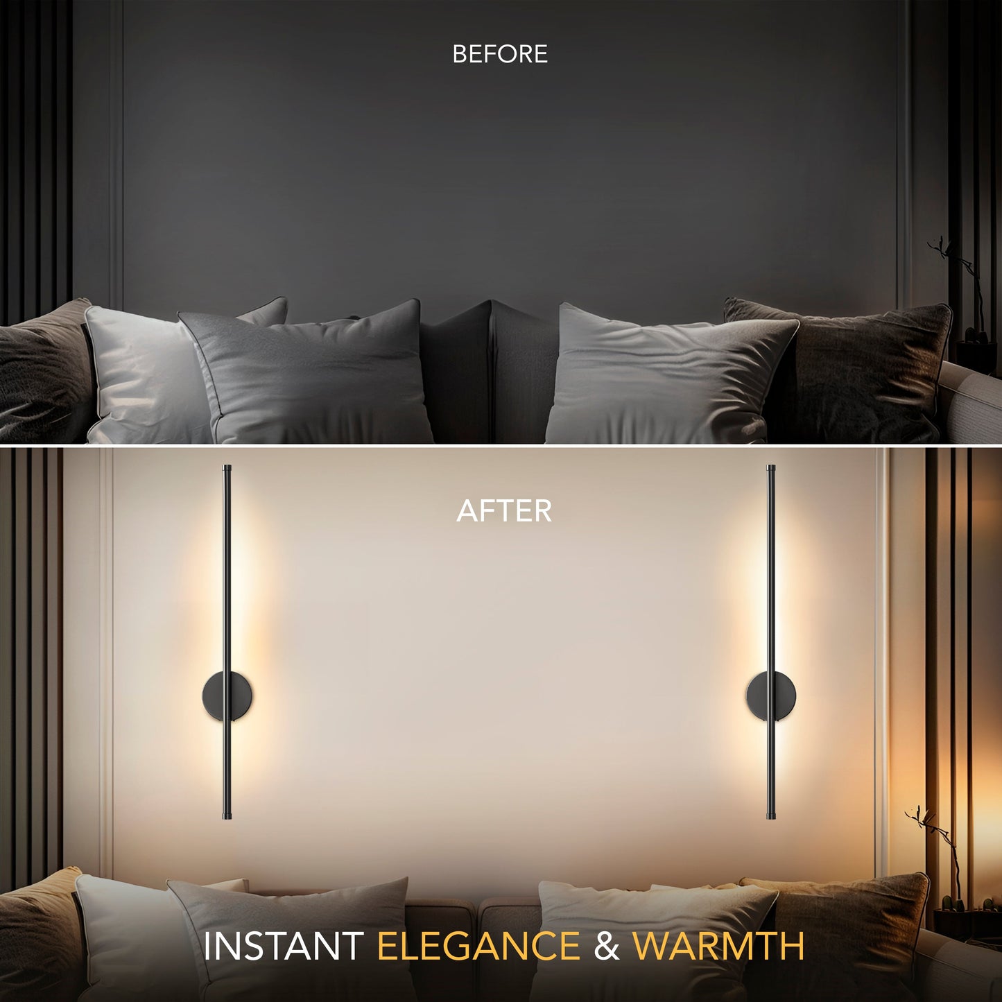 Bernadette - Wireless modern wall lights set with sleek rechargeable design
