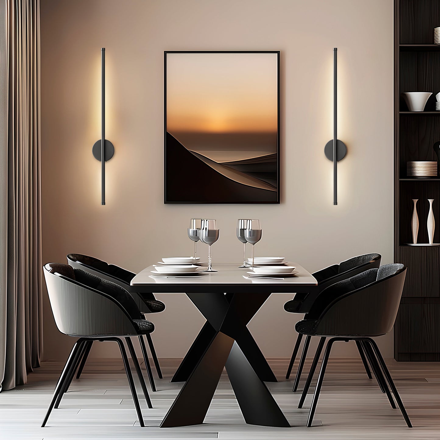Bernadette - Wireless modern wall lights set with sleek rechargeable design