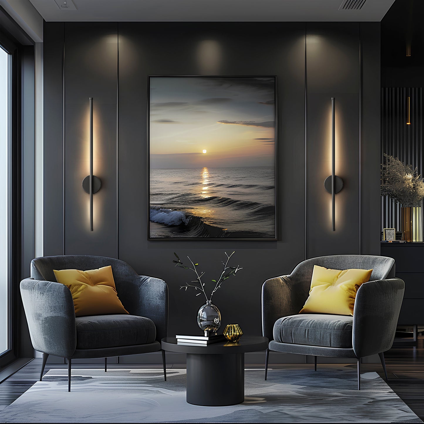 Bernadette - Wireless modern wall lights set with sleek rechargeable design