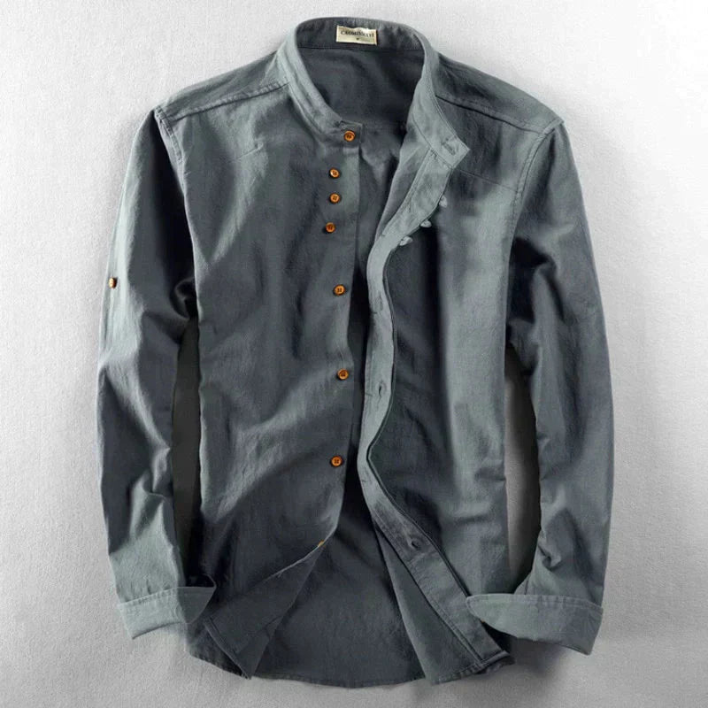 Lee - Elegant Japanese Shirt for Men in Premium Linen Blend