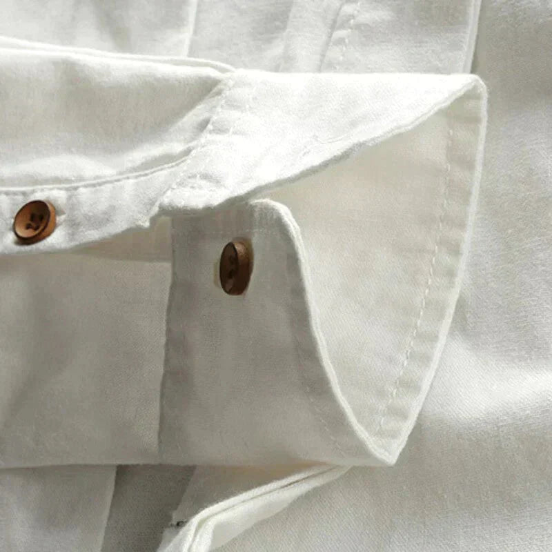 Lee - Elegant Japanese Shirt for Men in Premium Linen Blend