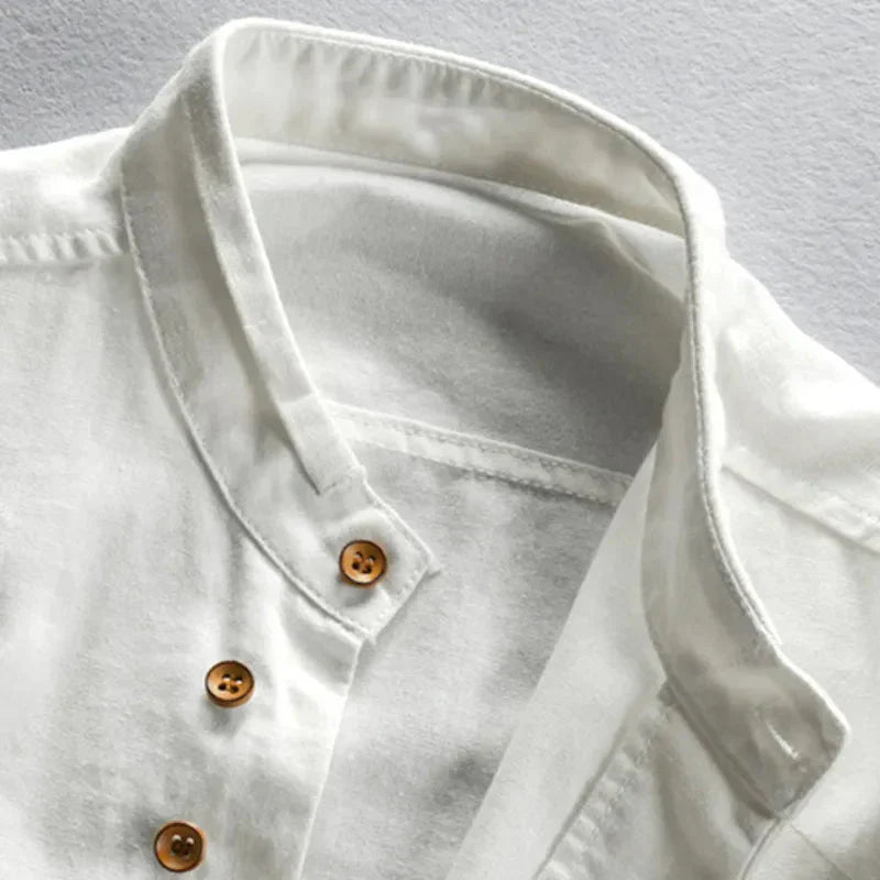 Lee - Elegant Japanese Shirt for Men in Premium Linen Blend