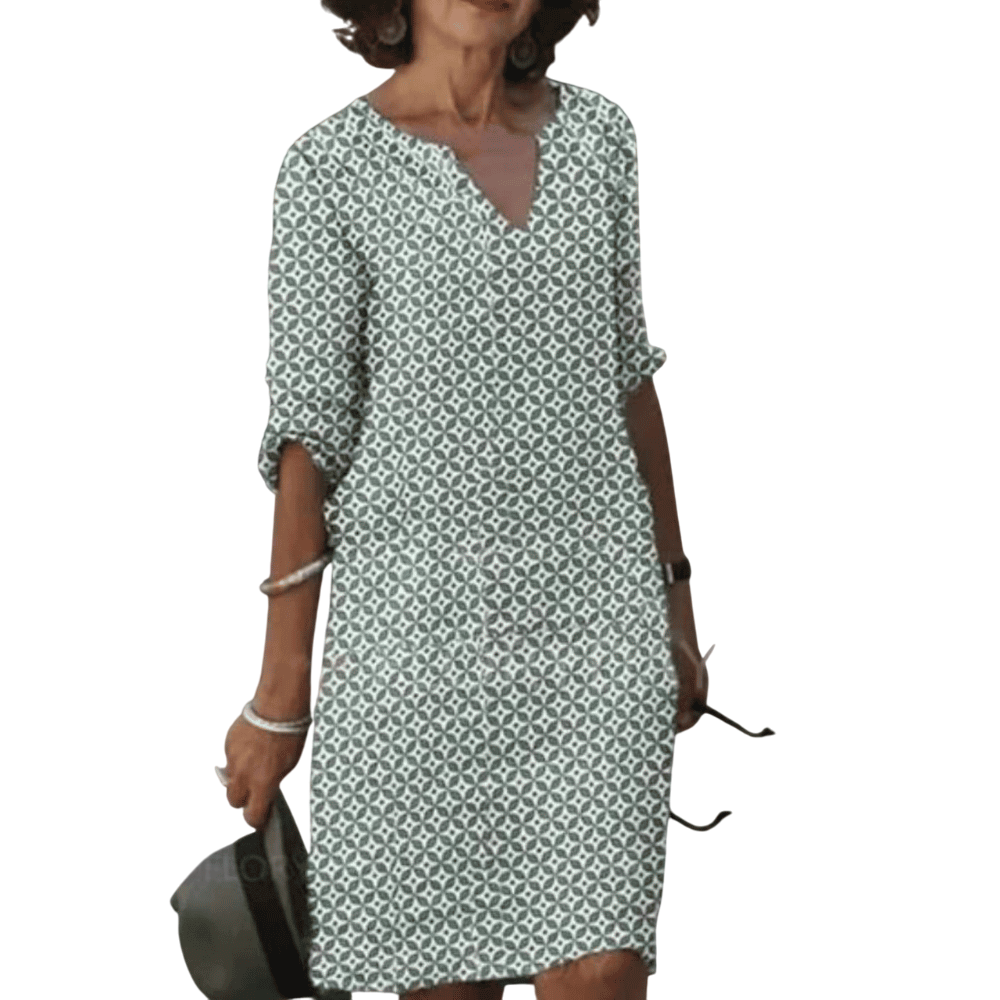 Kalista - Elegant Women's Dress in Trendy Patterns for Warm Seasons