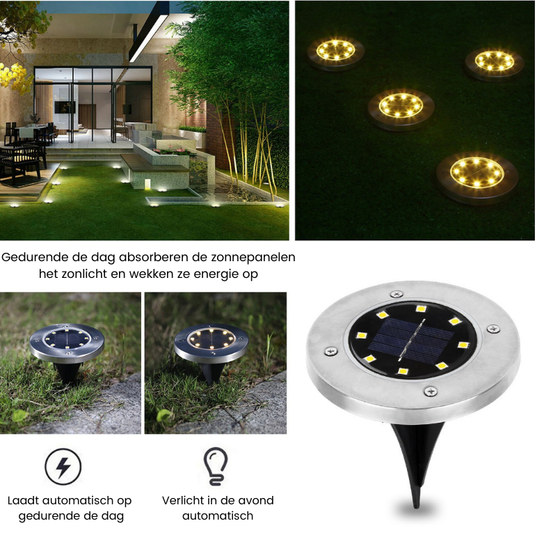 Bathora - Wireless LED Solar Garden Lights Deluxe For Ambience