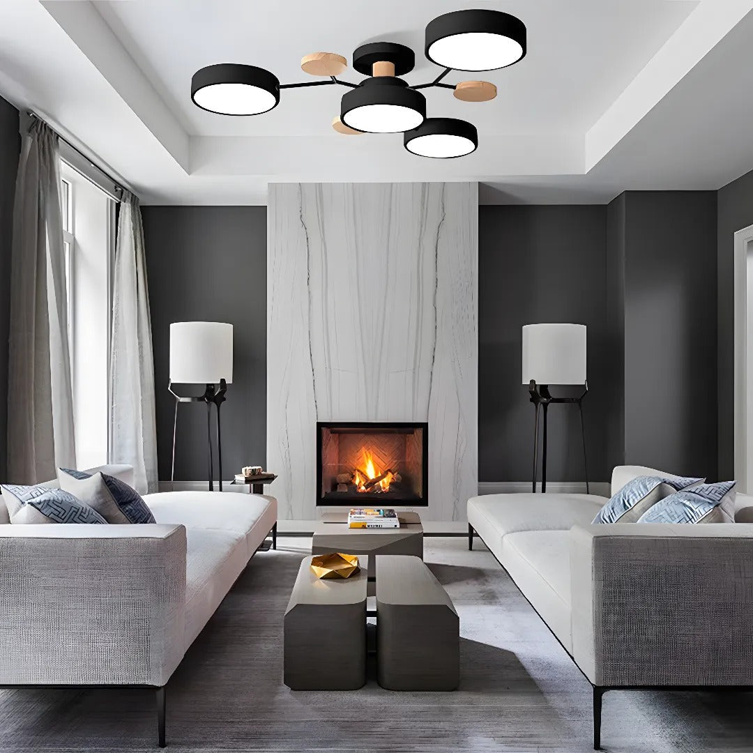 Ornava - Modern LED Flush Mount Ceiling Light Chandelier for Home