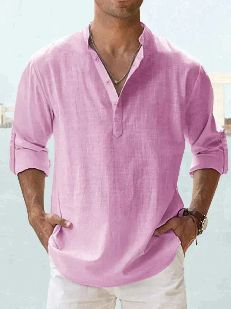 Leighton - Stylish Men's Linen Summer Shirt for Comfort and Elegance