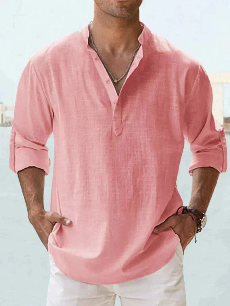 Leighton - Stylish Men's Linen Summer Shirt for Comfort and Elegance