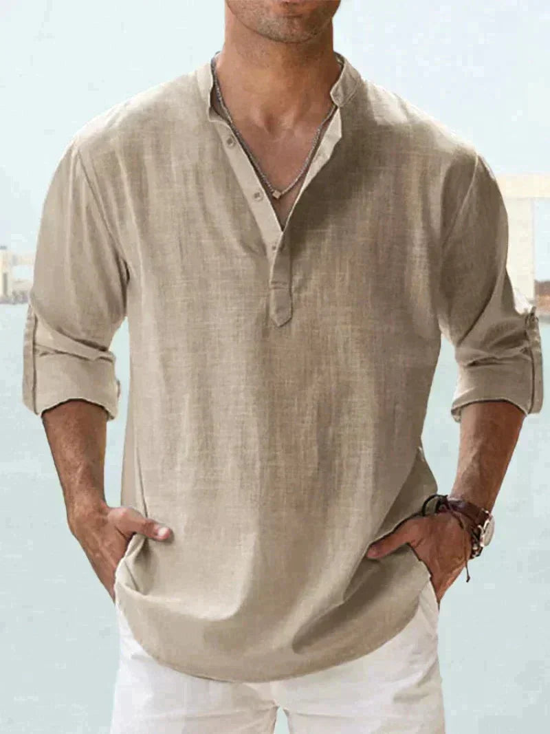 Leighton - Stylish Men's Linen Summer Shirt for Comfort and Elegance