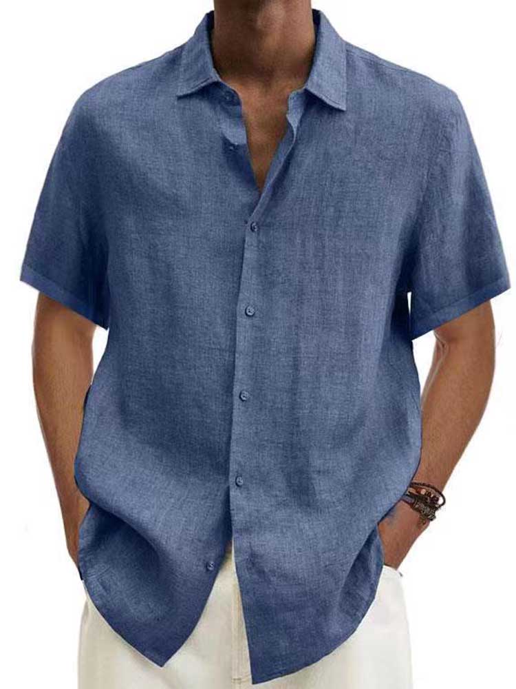 Mortimer - Stylish Men's Short-Sleeved Linen Shirt for Ultimate Comfort