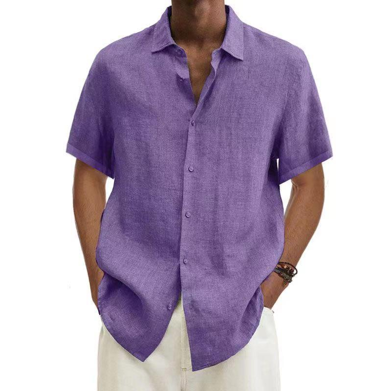 Mortimer - Stylish Men's Short-Sleeved Linen Shirt for Ultimate Comfort