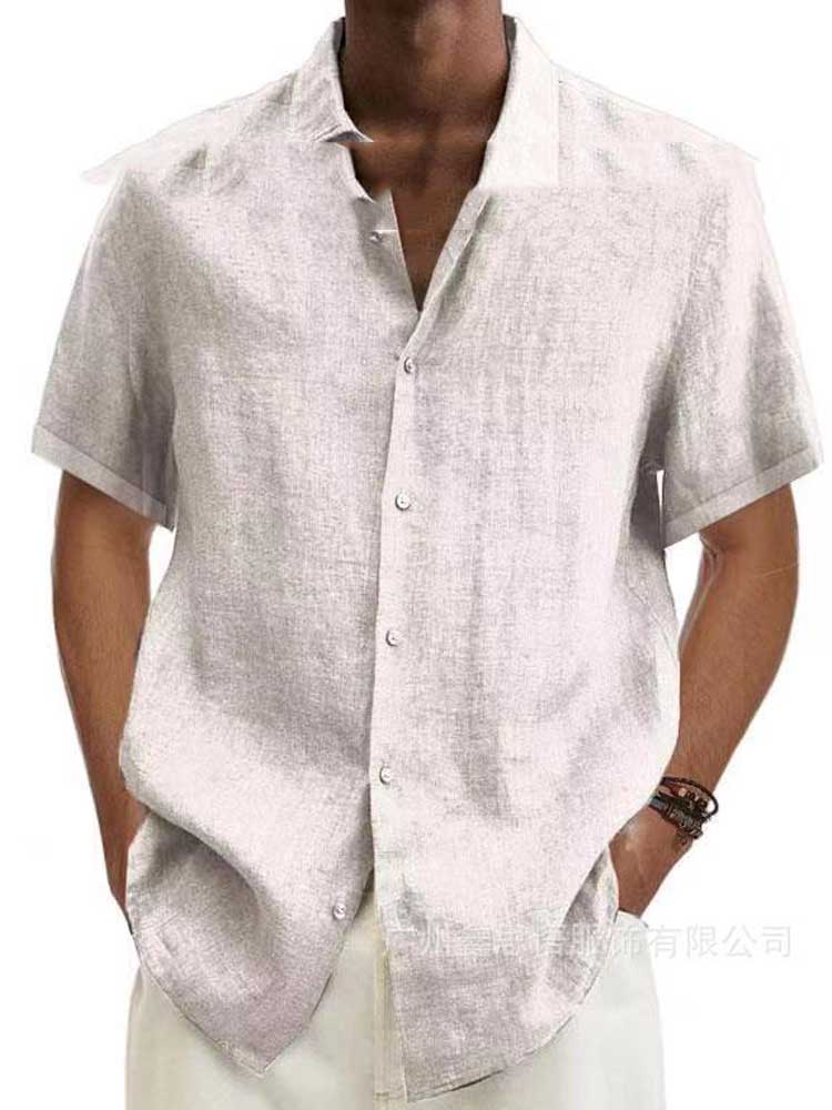 Mortimer - Stylish Men's Short-Sleeved Linen Shirt for Ultimate Comfort