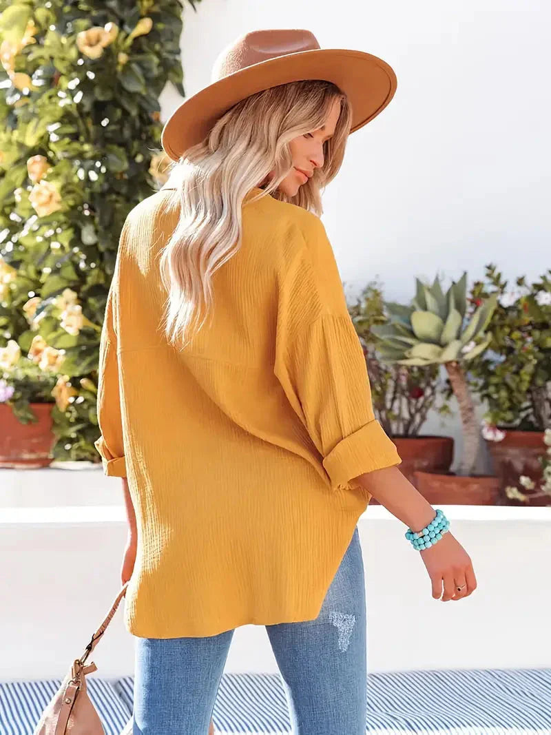 Thistle - Stylish Loose-Fitting Blouse for Women with Relaxed Fit