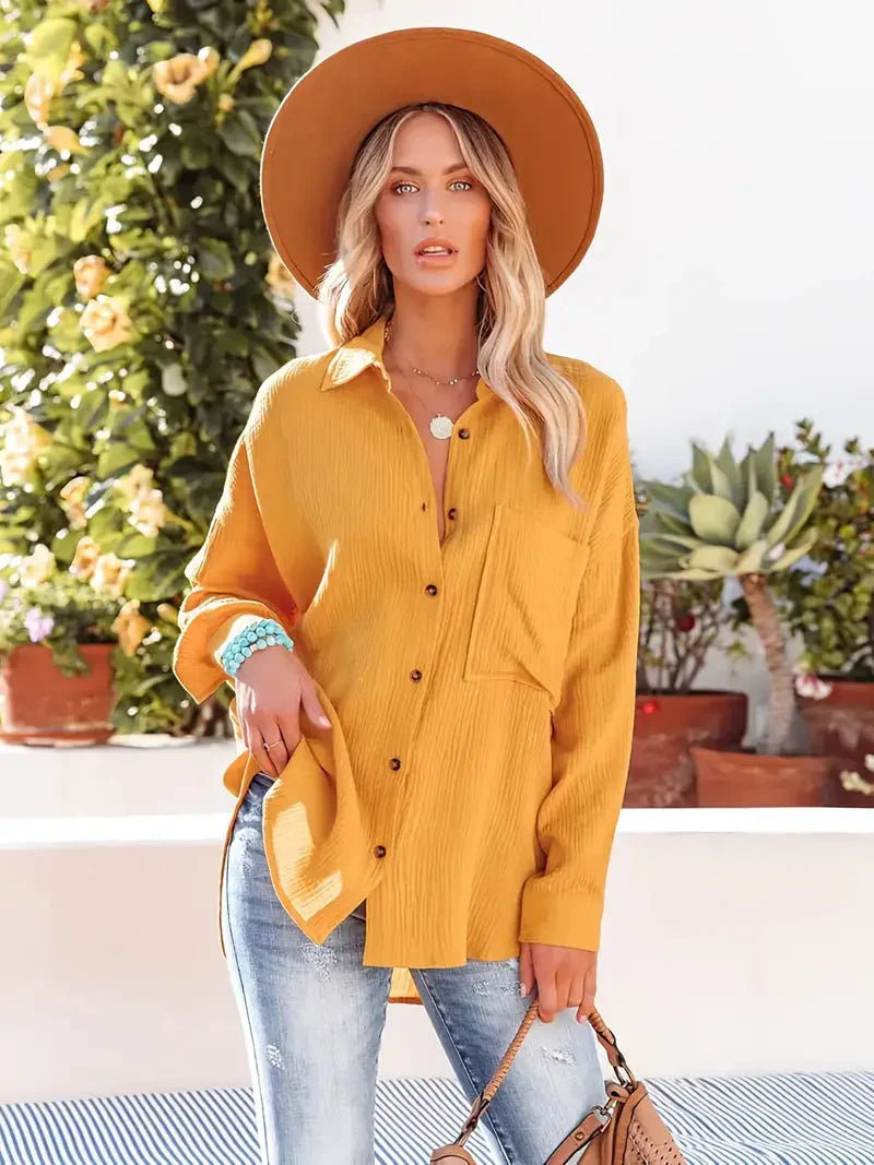 Thistle - Stylish Loose-Fitting Blouse for Women with Relaxed Fit