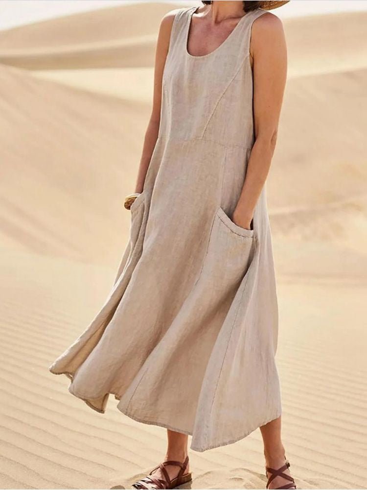 Zelina - Stylish Women's Flowing Dress for Summer Days