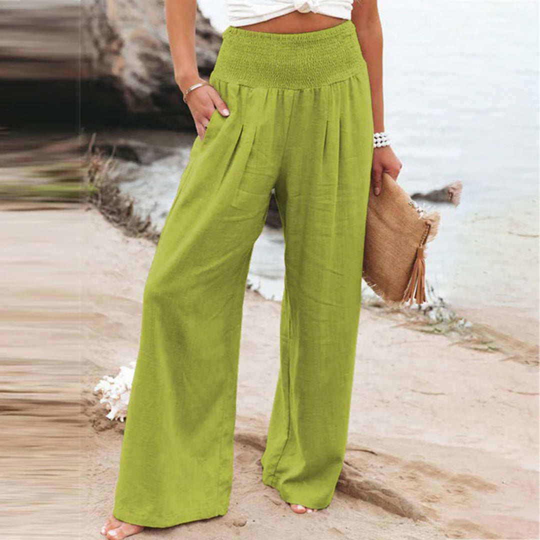Jaycee - Linen Summer Pants With Stretch For Women Breathable
