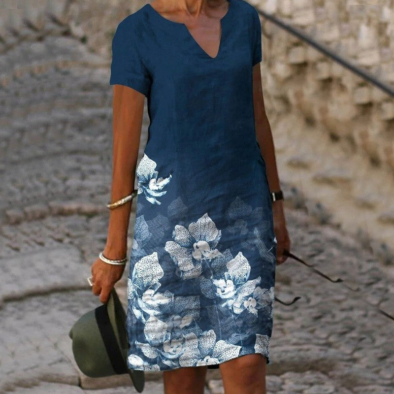 Dorothy - Floral Print Women's Dress for Everyday Elegance