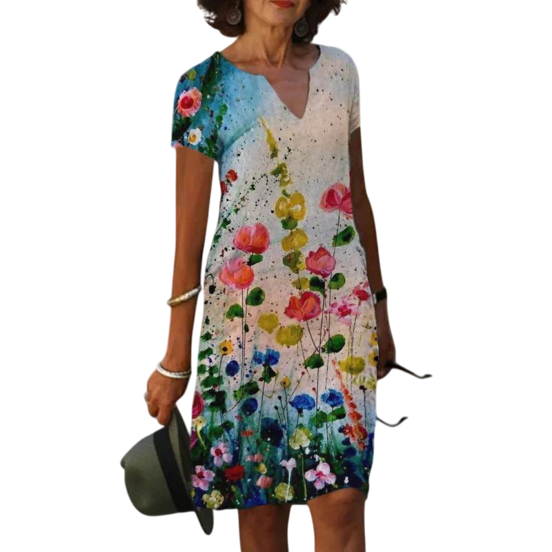 Dorothy - Floral Print Women's Dress for Everyday Elegance
