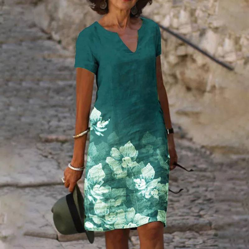 Dorothy - Floral Print Women's Dress for Everyday Elegance