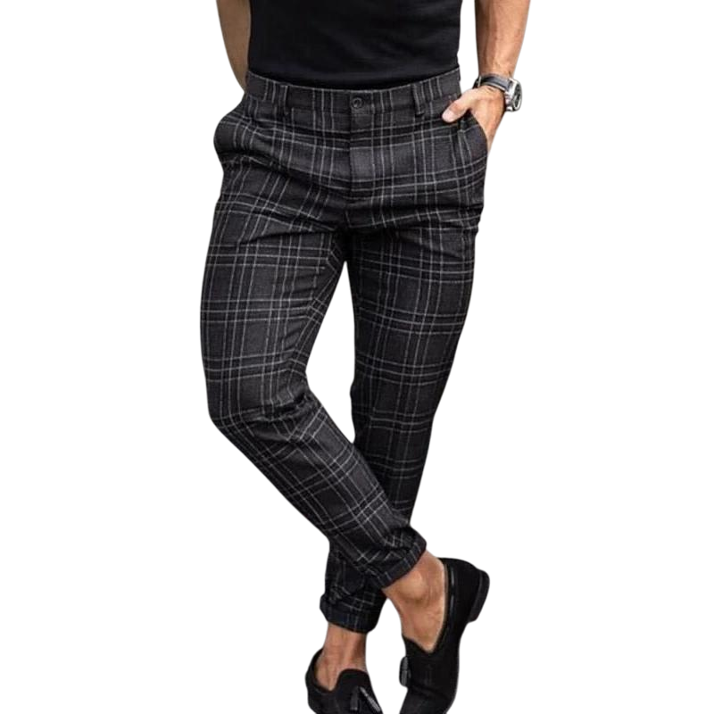 Alvin - Stylish Checked Chino Pants for Men in Lightweight Fabric
