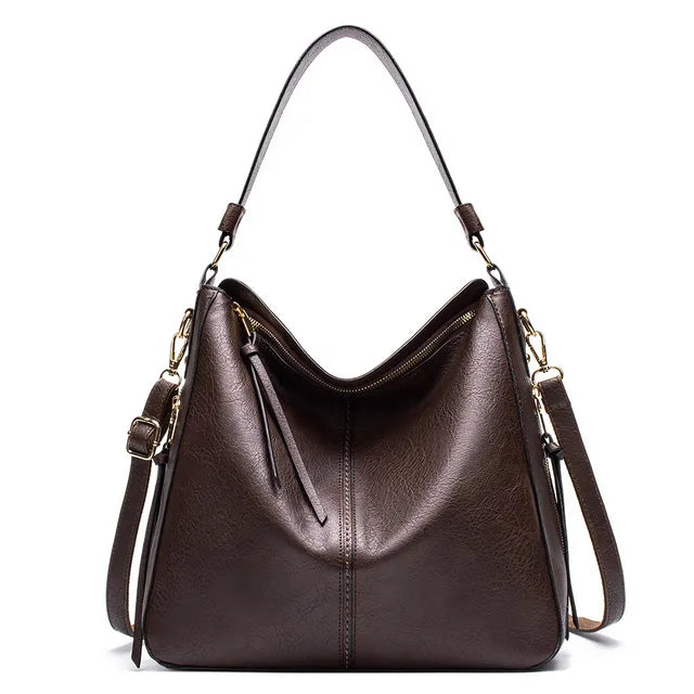 Daelyn - Chic Autumn Large Leather Tote Bag for Women