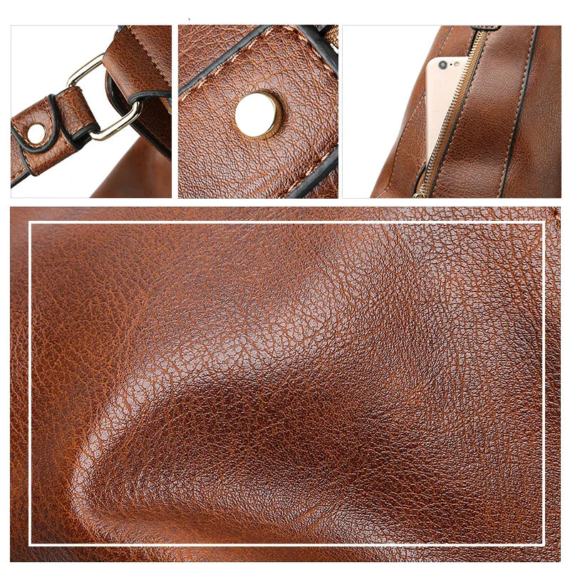 Daelyn - Chic Autumn Large Leather Tote Bag for Women