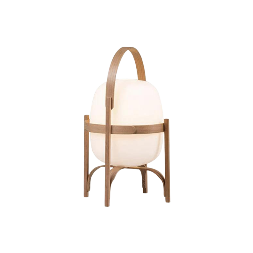 Flamevia - Wooden Lamp With Round Shade