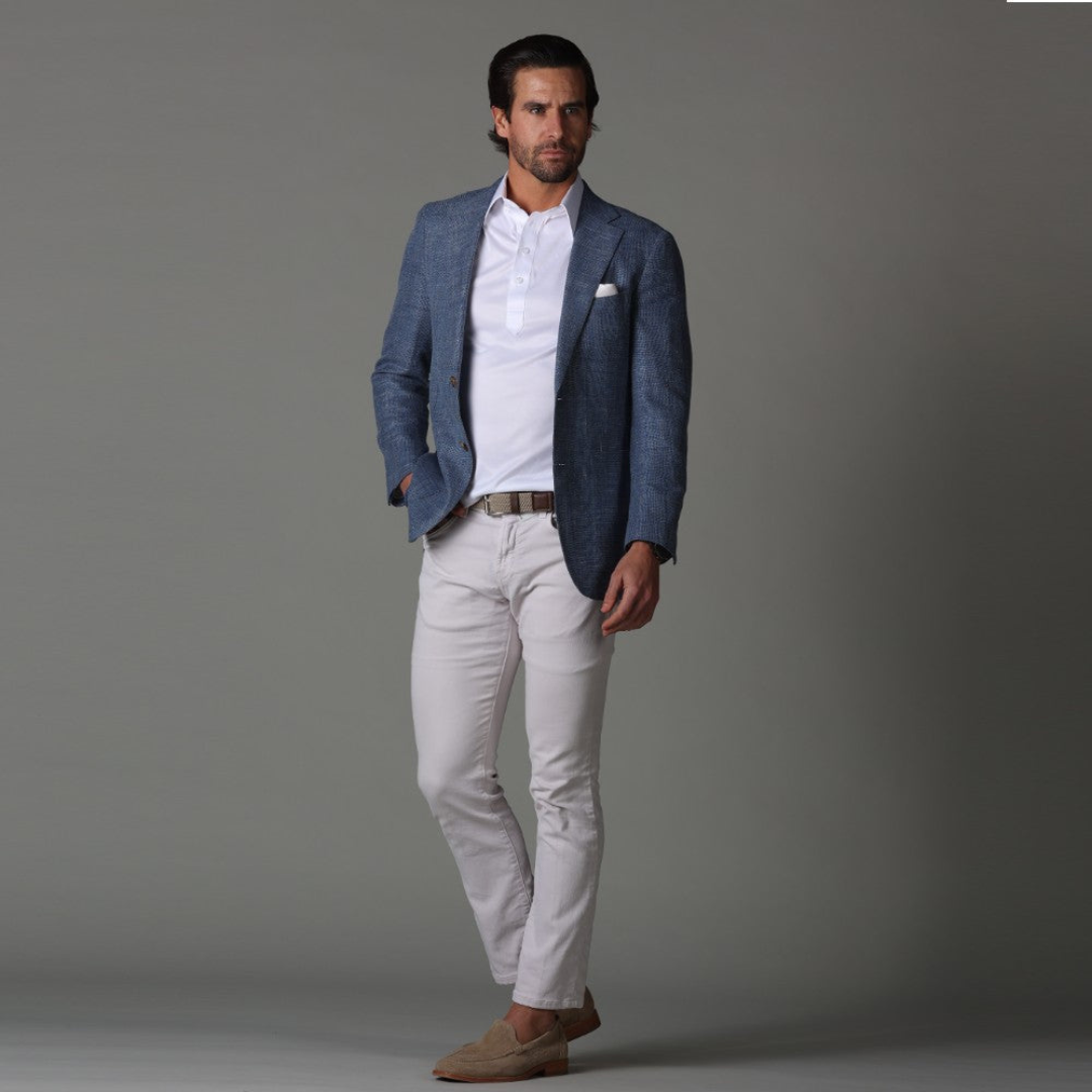 Benjamin - Men's Slim Fit White Business Shirt in Premium Cotton