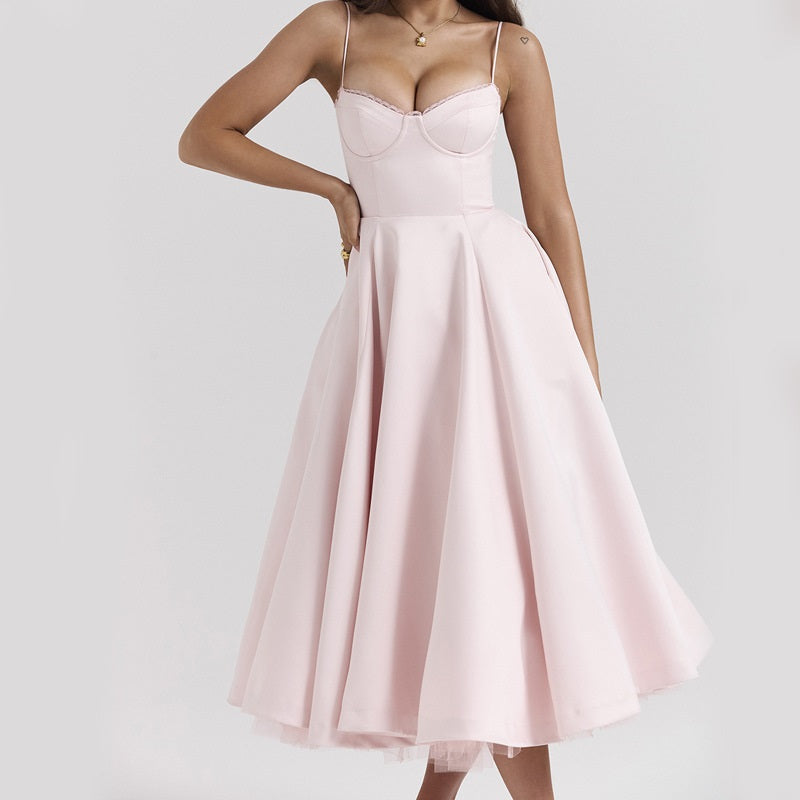 Marley - Elegant Women's Summer Dress with Chevron Design