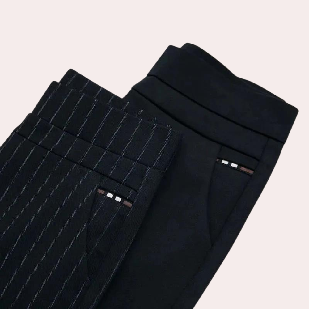 Malin - Stylish High-Waisted Stretch Pants for Women in Black