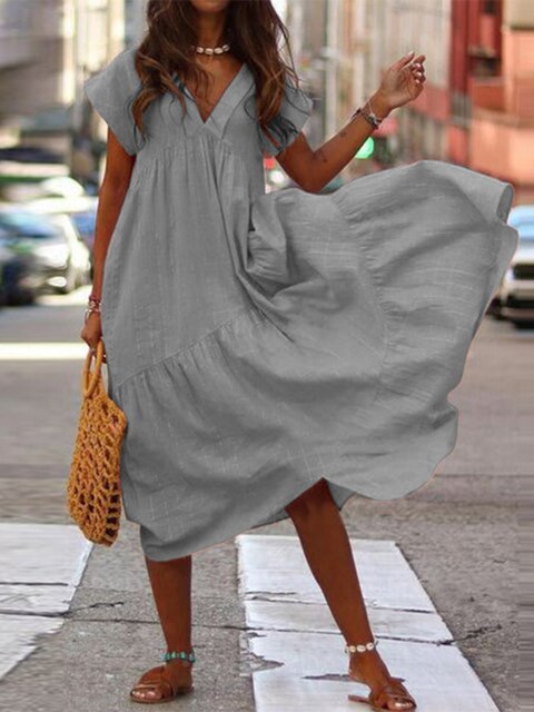 Eliana - Stylish Women's Linen Dress for Summer Days