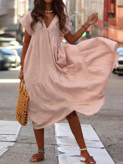 Eliana - Stylish Women's Linen Dress for Summer Days
