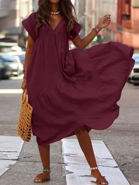 Eliana - Stylish Women's Linen Dress for Summer Days