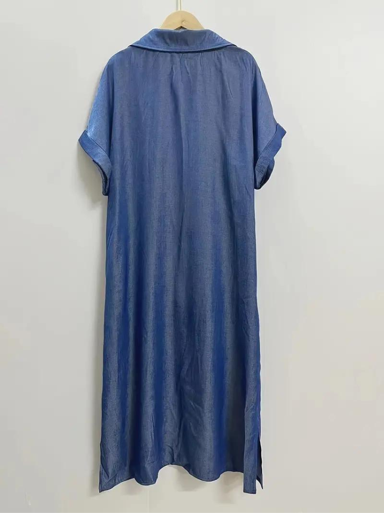 Rosalyn - Casual Women's Loose Dress in Luxurious Cotton