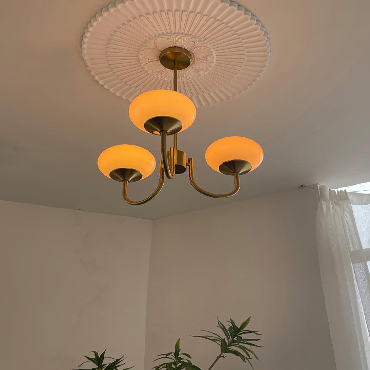 Mysten - AuroraGlow Marshmallow Chandelier Pink Glass Globes
