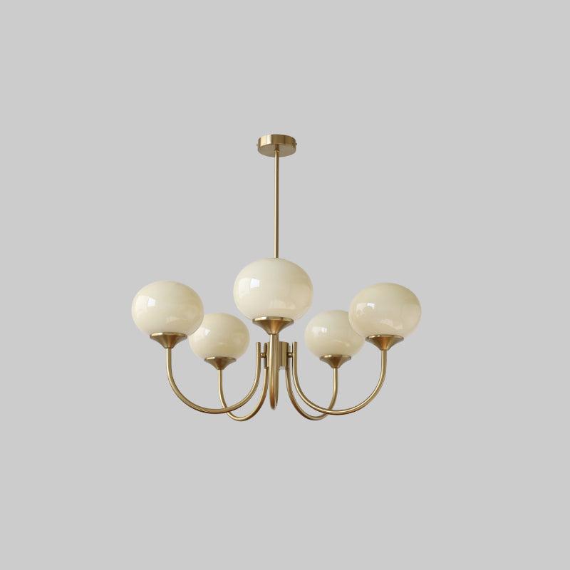 Mysten - AuroraGlow Marshmallow Chandelier Pink Glass Globes