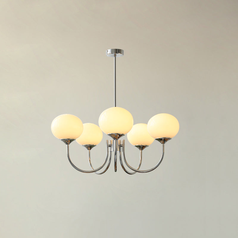 Mysten - AuroraGlow Marshmallow Chandelier Pink Glass Globes