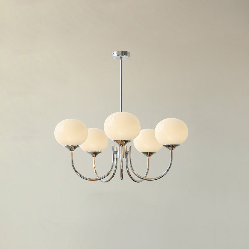 Mysten - AuroraGlow Marshmallow Chandelier Pink Glass Globes