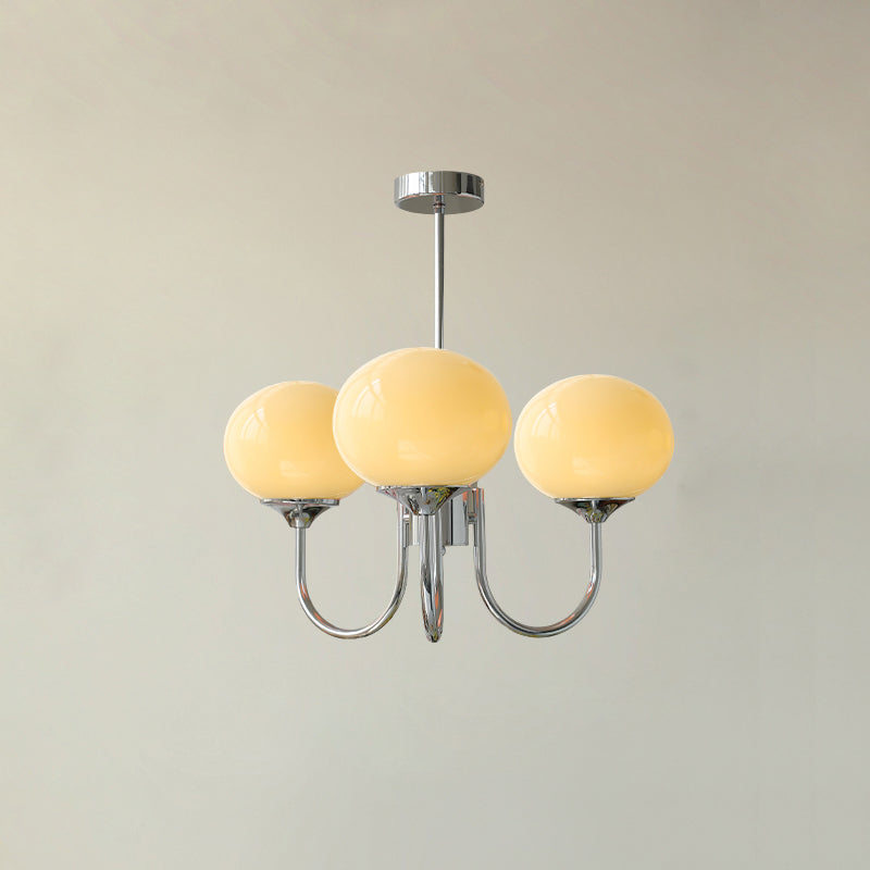 Mysten - AuroraGlow Marshmallow Chandelier Pink Glass Globes