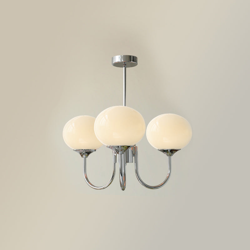 Mysten - AuroraGlow Marshmallow Chandelier Pink Glass Globes