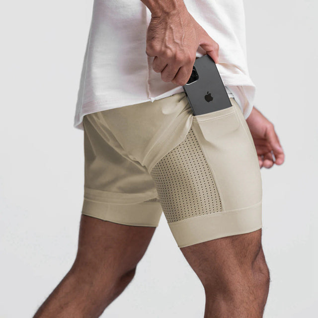 Nicholas - Stylish Men's Fitness Sports Shorts with Thigh Pocket