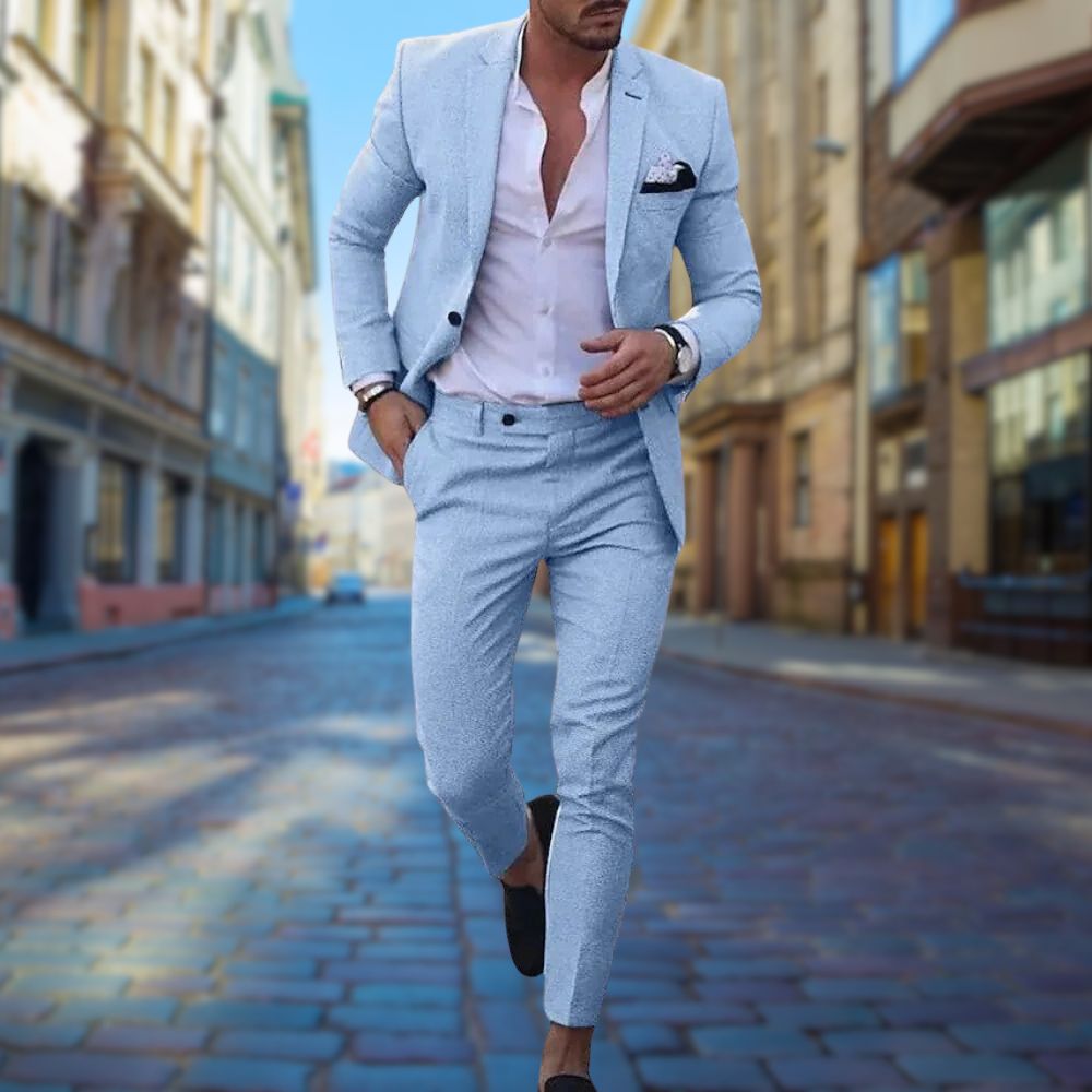 Isaac - Slim Fit Men's Summer Suit for Weddings and Events
