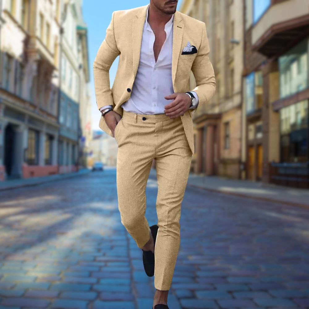 Isaac - Slim Fit Men's Summer Suit for Weddings and Events