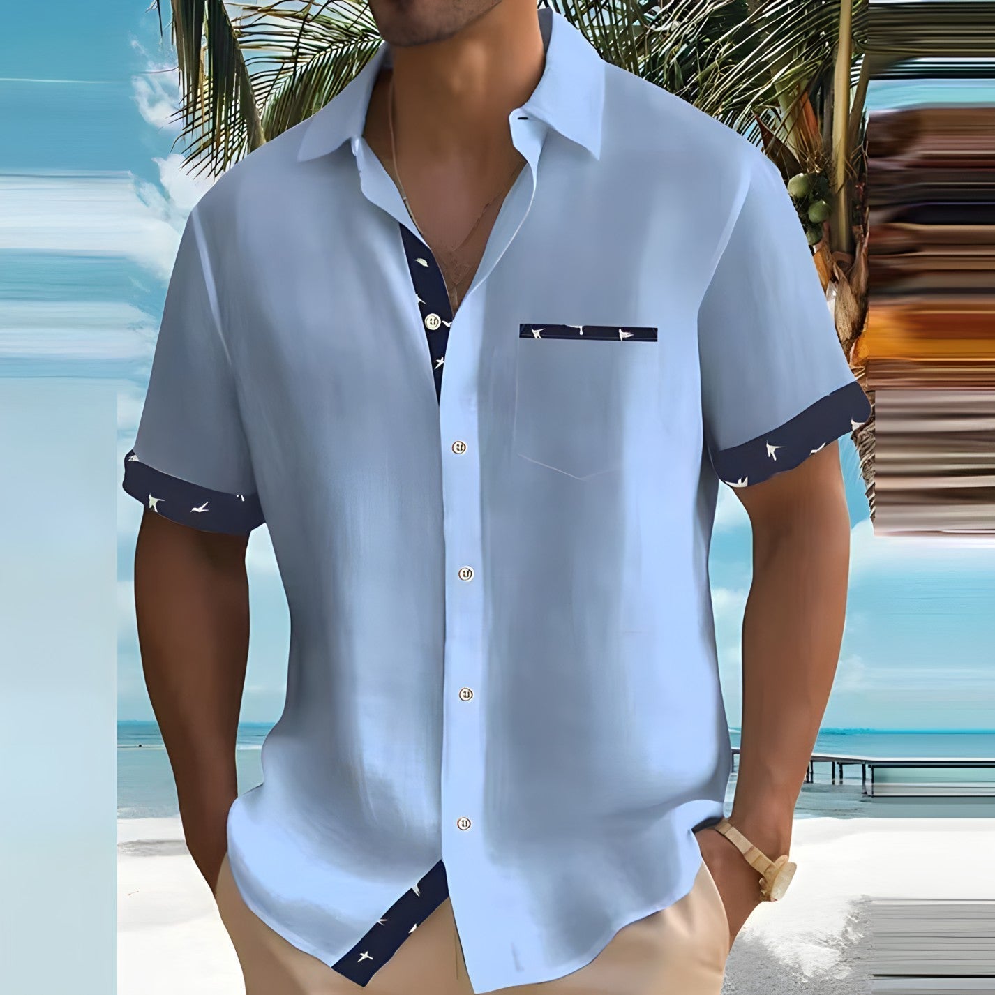 Rome - Stylish Men's Shirt for Comfortable Summer Wear